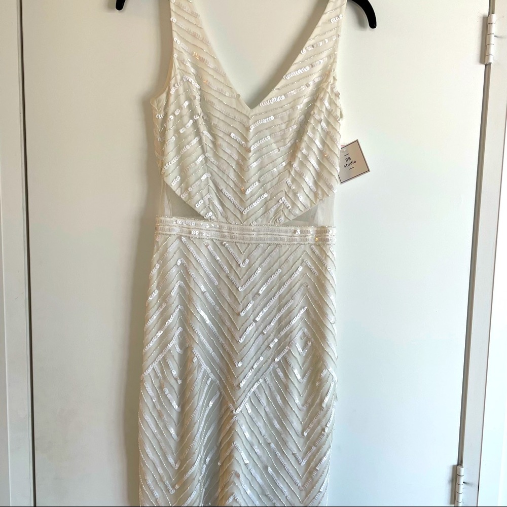 DB white sequin dress (Never Worn, tags intact)